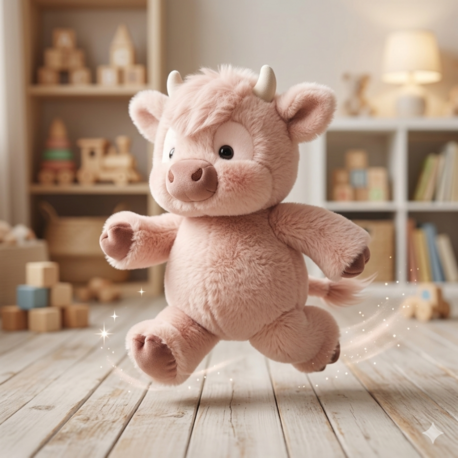 Salla-Gör Hareketli Peluş - Pembe İnek